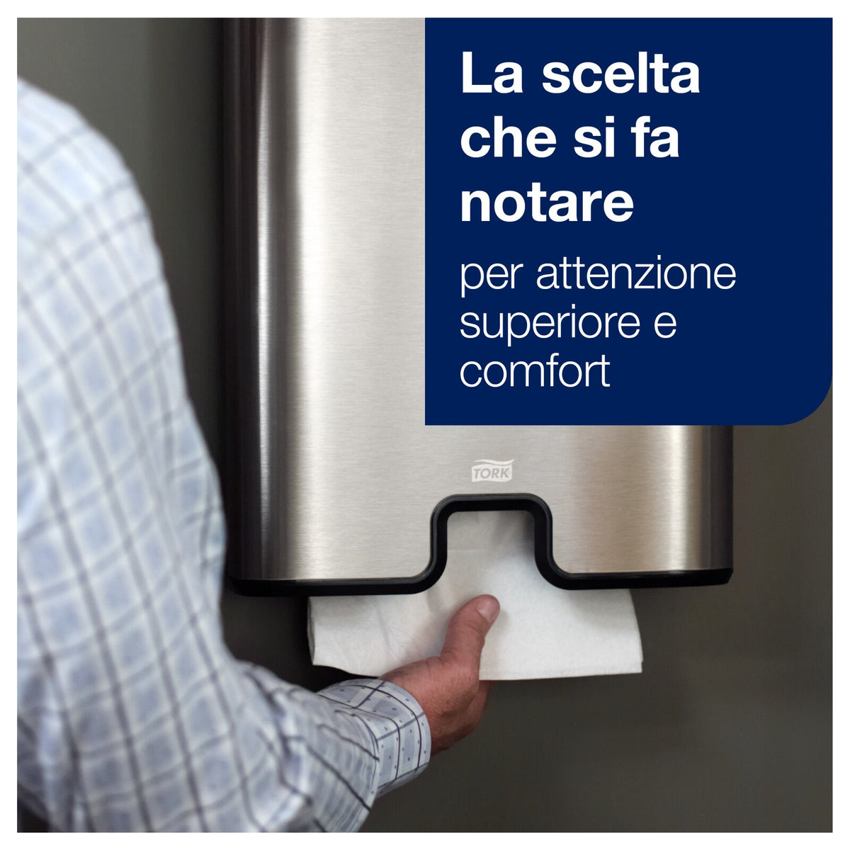Tork Asciugamano H2 intercalato a "M" Soft Compresso 2V Bianco CF=12PZ