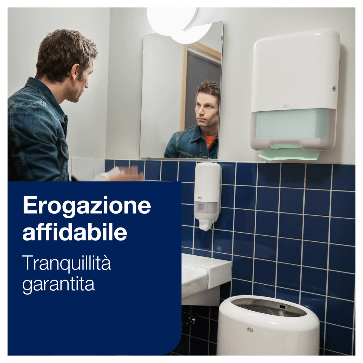 Tork Asciugamano H3 a erogazione singola a "V" 2V Verde CF=3750PZ