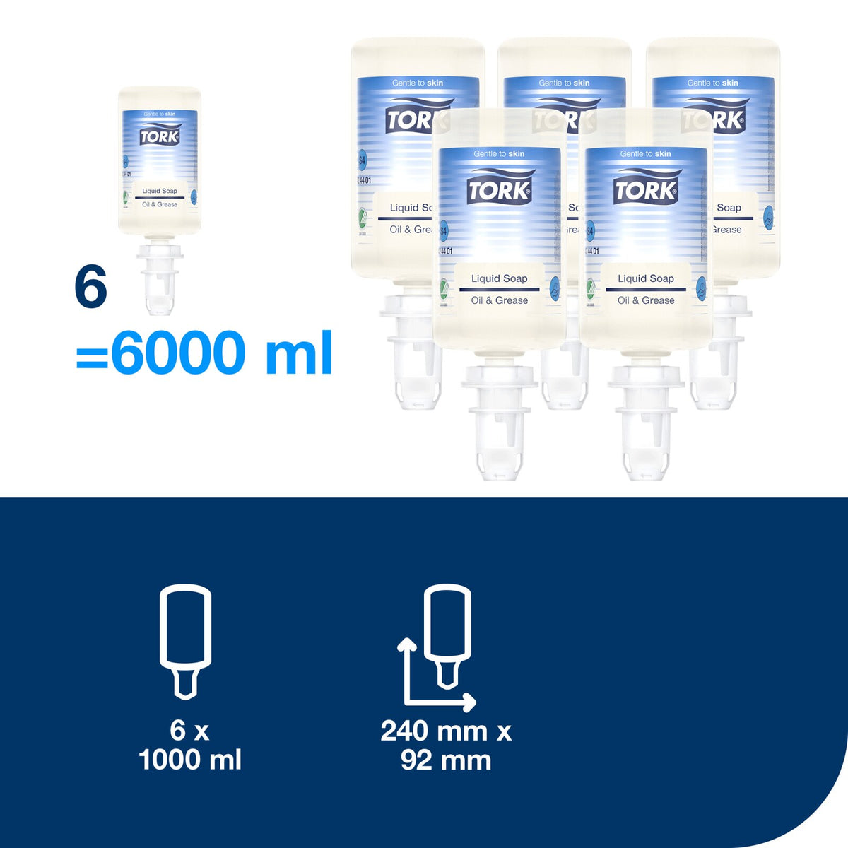 Tork Sapone Liquido per Olio e Grasso S4 CF=1PZ
