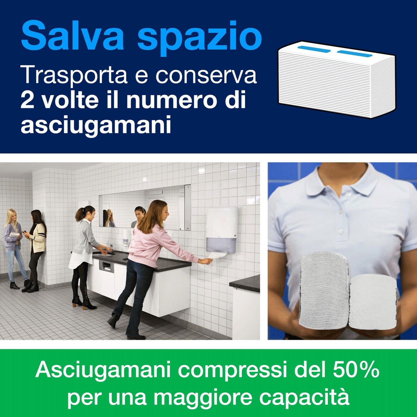 Tork PeakServe®Asciugamani a erogazione continua, bianchi, H5