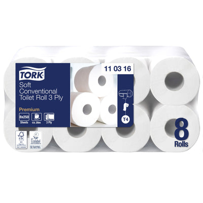 Tork Rotolo carta igienica tradizionale Soft bianco T4