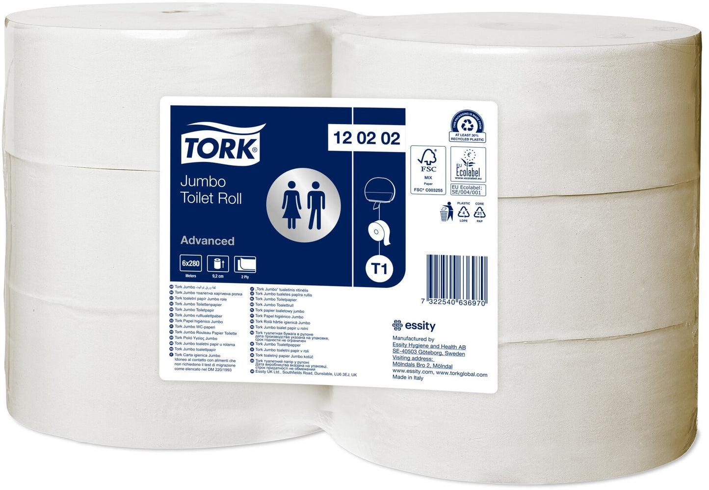 Tork Rotolo carta igienica Jumbo bianco T1