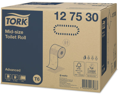Tork Rotolo carta igienica Mid-Size bianca, T6