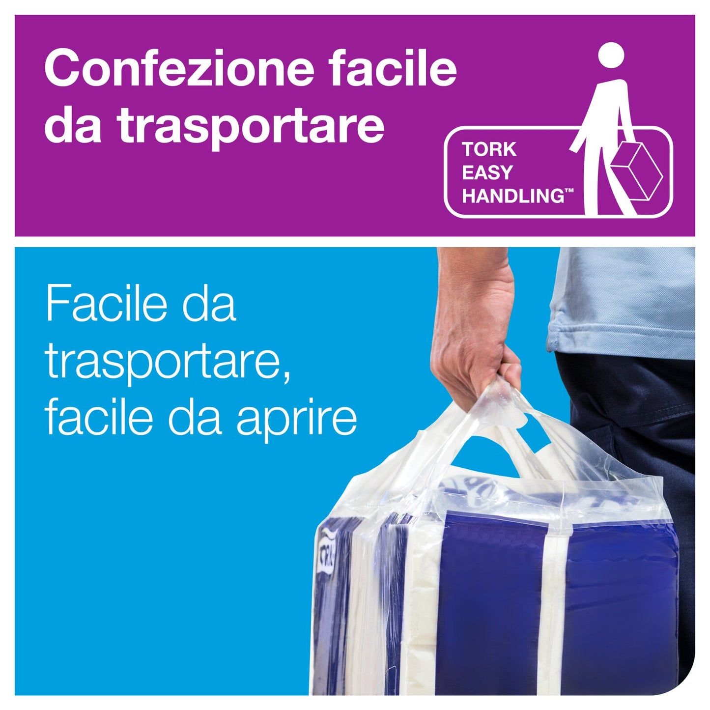 Tork Xpress®Asciugamani monouso intercalati Flushable idrosolubili, bianchi, H2, linea Advanced, 2 veli, piegati a Z, a dissoluzione rapida, 21 confezioni da 200 fogli, 129089