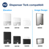 Tork Xpress®Asciugamani monouso intercalati Flushable idrosolubili, bianchi, H2, linea Advanced, 2 veli, piegati a Z, a dissoluzione rapida, 21 confezioni da 200 fogli, 129089