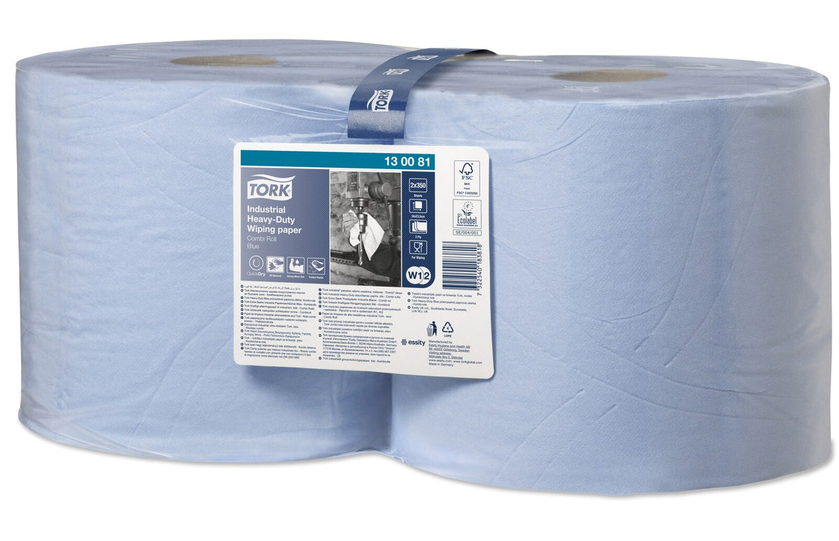 Tork Carta ultraresistente per asciugatura industriale blu W1/2
