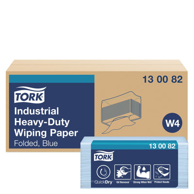 Tork Carta ultraresistente per asciugatura industriale blu W4