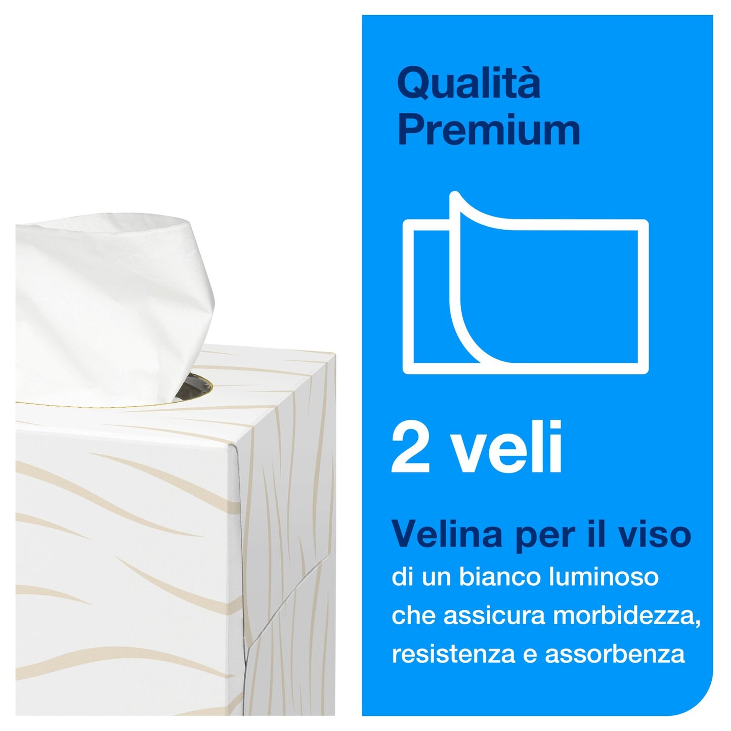 Tork Veline per il viso Extra Soft cubo, fazzoletti bianchi