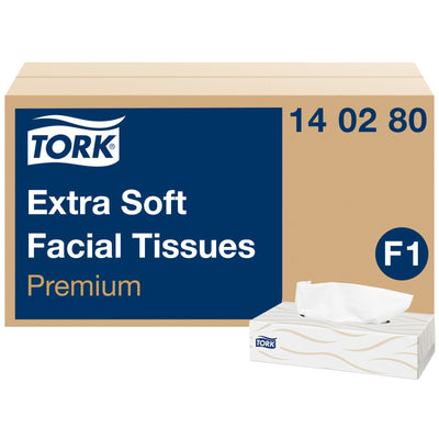 Tork Veline per il viso Soft bianche, F1, qualità Premium, 2 veli, 30 confezioni da 100 fogli, 140280