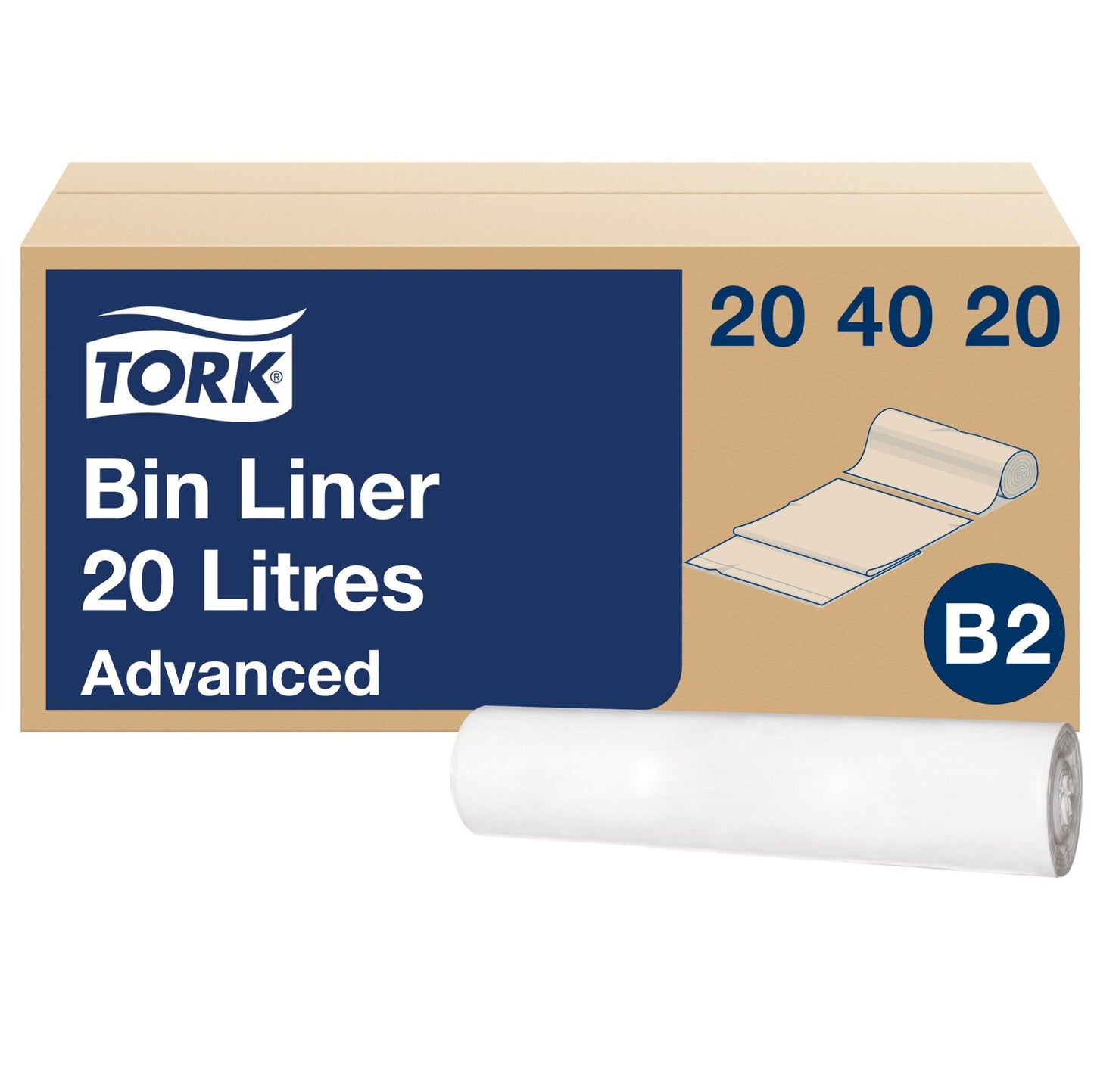 Tork sacchetto per rifiuti da 20 litri Bianco B2
