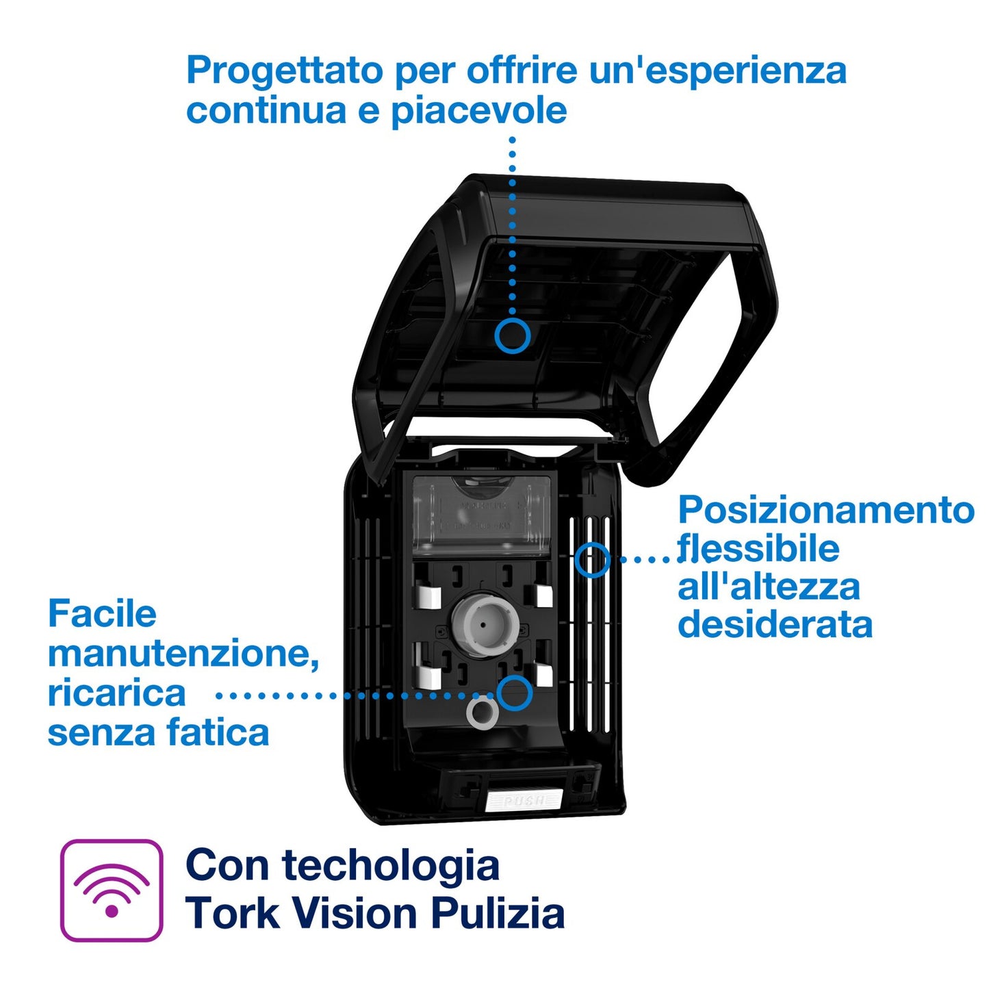 Tork Dispenser deodorante per ambienti ad azione continua nero A3