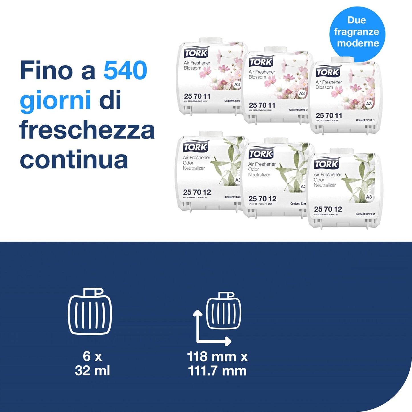 Tork Ricarica deodorante per ambienti ad azione continua confezione mista A3