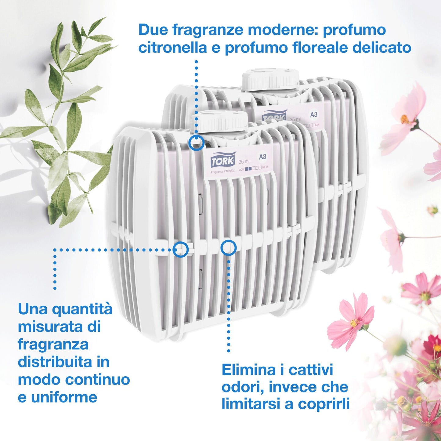 Tork Ricarica deodorante per ambienti ad azione continua confezione mista A3