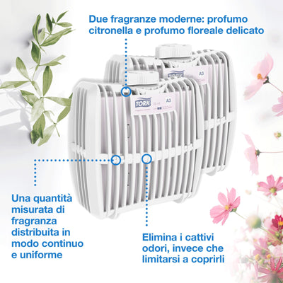 Tork Ricarica deodorante per ambienti ad azione continua confezione mista A3