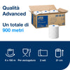 Tork Matic®Asciugamani di carta a rotolo Soft, bianchi con decori a foglia grigia, H1