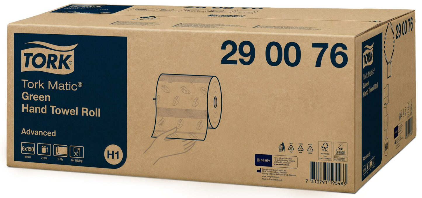 Tork Matic®Asciugamani di carta a rotolo, verde, H1