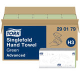 Tork Asciugamano H3 a erogazione singola a "V" 2V Verde CF=3750PZ