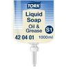 Tork Sapone liquido per olio e grasso, S1, dermatologicamente testato, 6 confezioni da 1000 ml, 420401