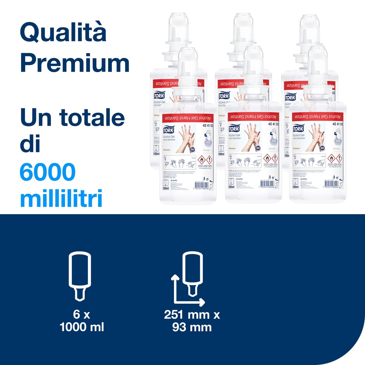 Tork disinfettante mani gel con alcol S4