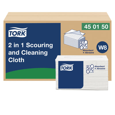 Tork Panno Abrasivo 2 in 1 per Pulizia W8 bianco