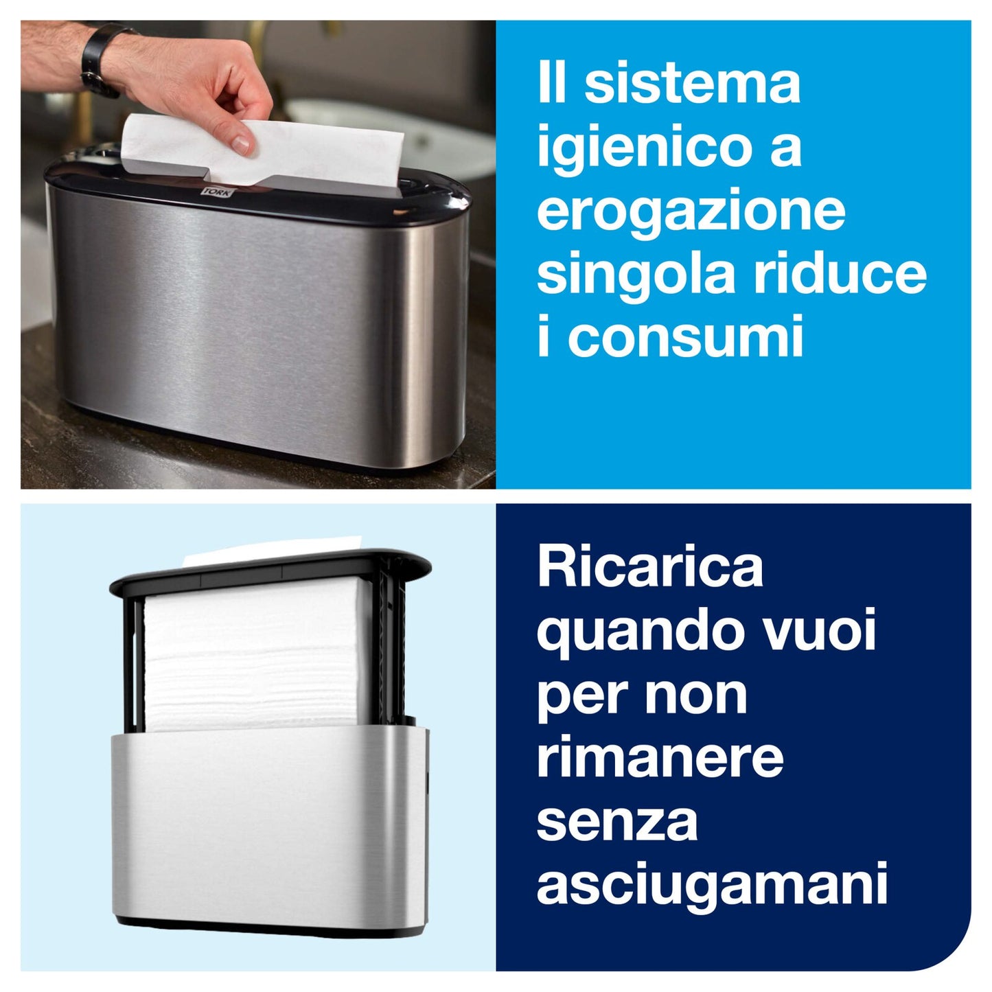 Tork Xpress®Dispenser Countertop per asciugamani monouso intercalati, acciaio inox, H2