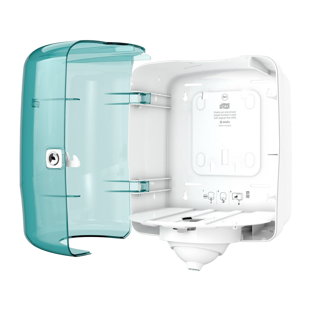 Tork Reflex™ Dispenser a estrazione centrale, bianco e turchese, M4