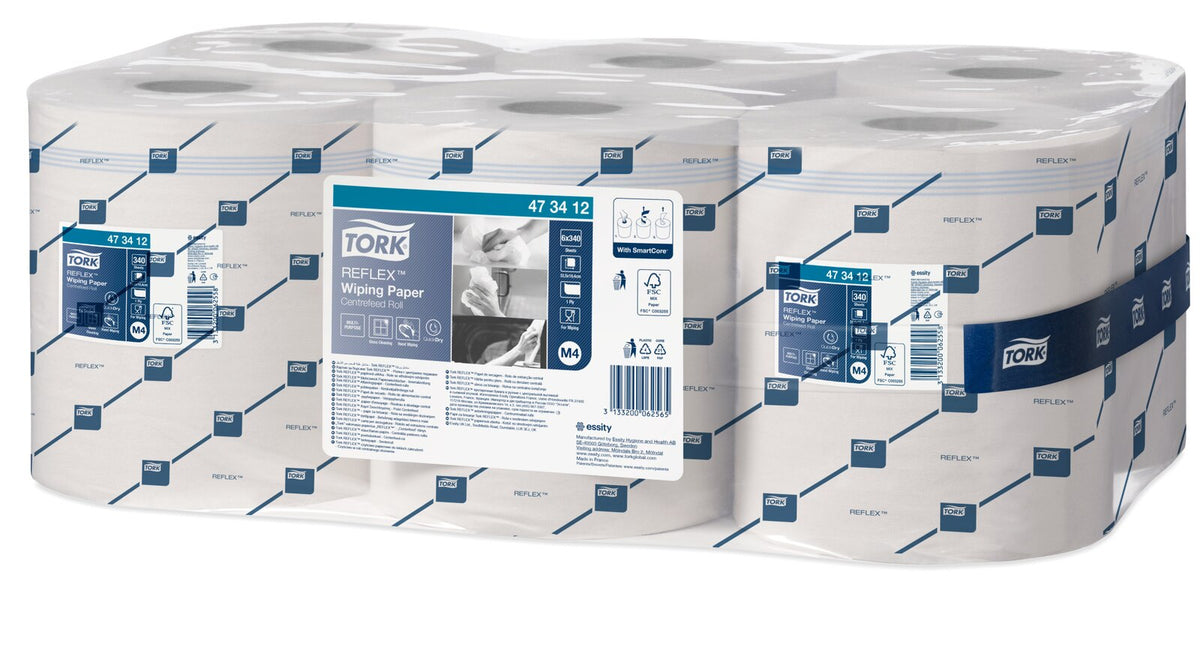 Tork Reflex™ Carta per asciugatura a estrazione centrale bianca M4