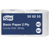 Tork Carta asciugatutto Combi Roll, bianca, W1/2, resistente, 2 rotoli da 184 m, 509255
