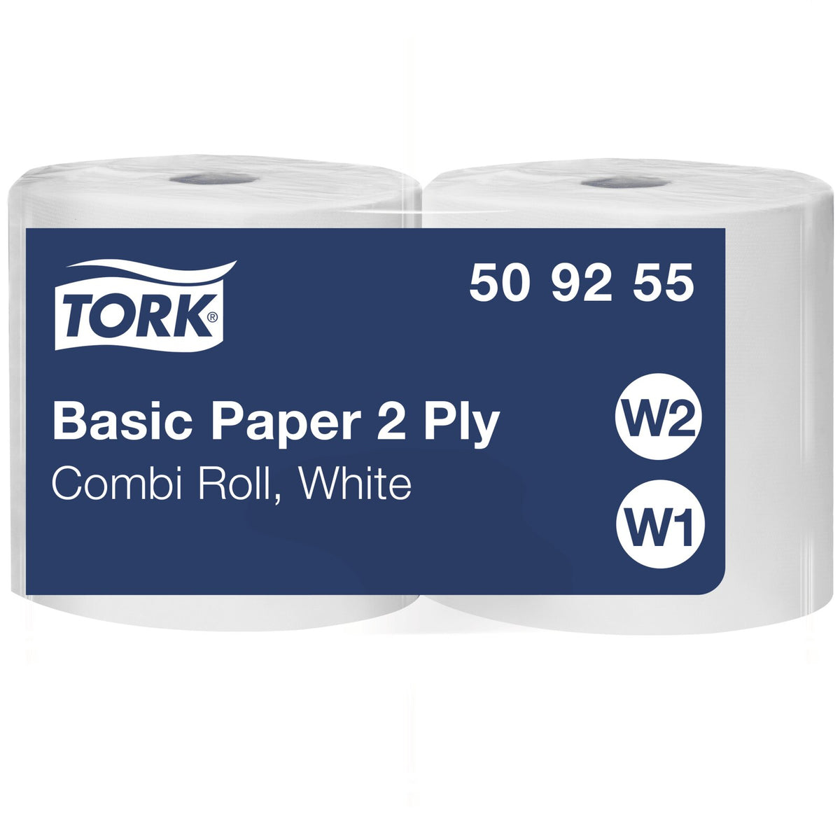 Tork Carta asciugatutto Combi Roll, bianca, W1/2, resistente, 2 rotoli da 184 m, 509255