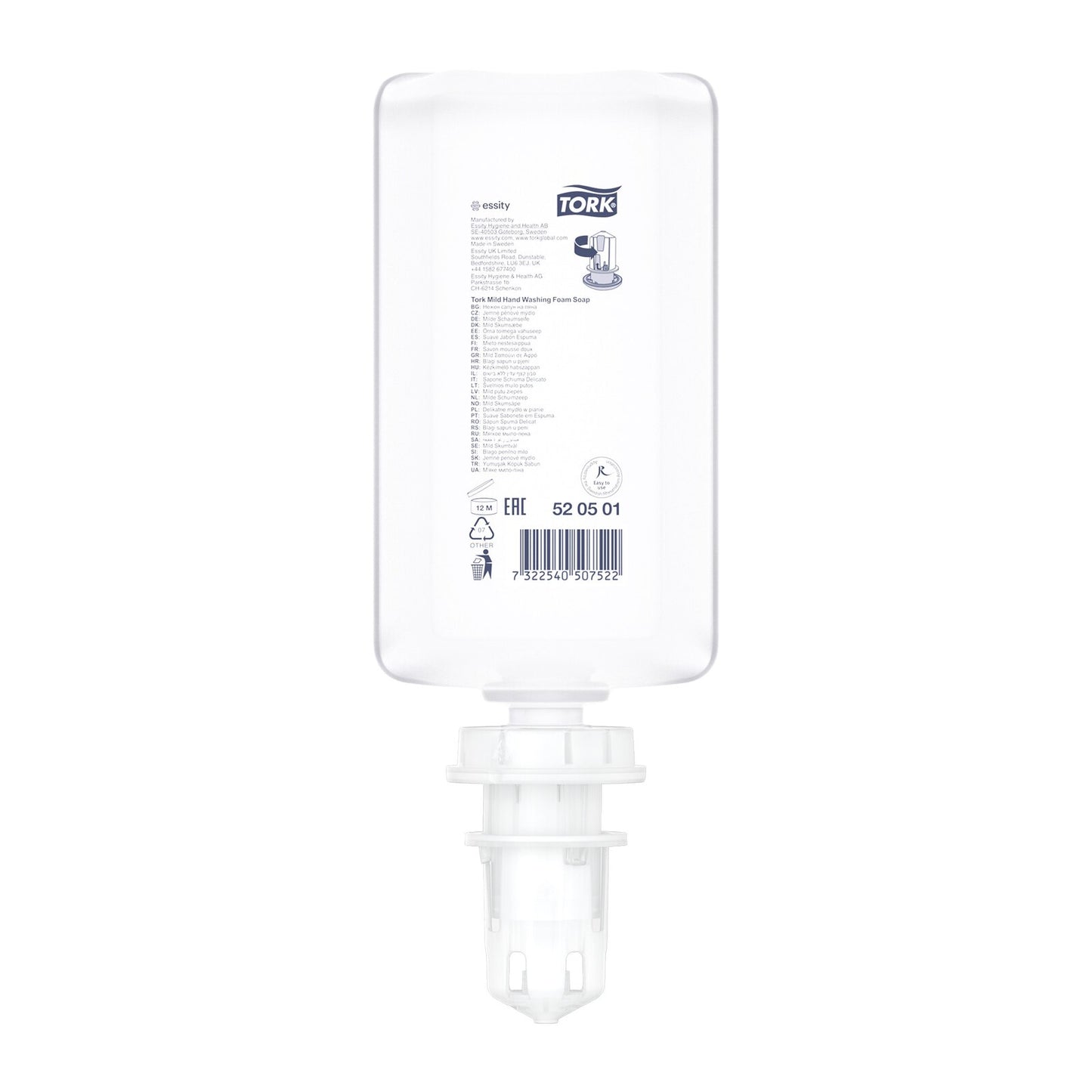 Tork Sapone a schiuma delicato S4, consumi ridotti, 6 flaconi da 1000 ml, 520501