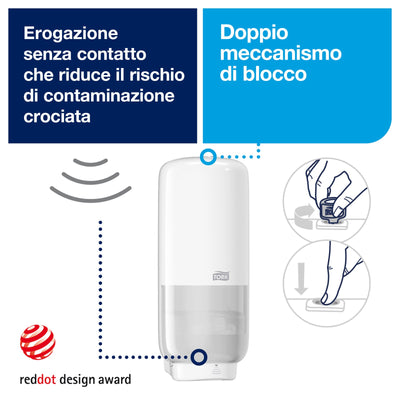 Tork Dispenser prodotti per la cura della pelle con sensore Intuition™ bianco S4
