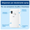 Tork Dispenser deodorante per ambienti spray, bianco, A1, ricarica rapida, linea Elevation, 562000, 6 confezioni