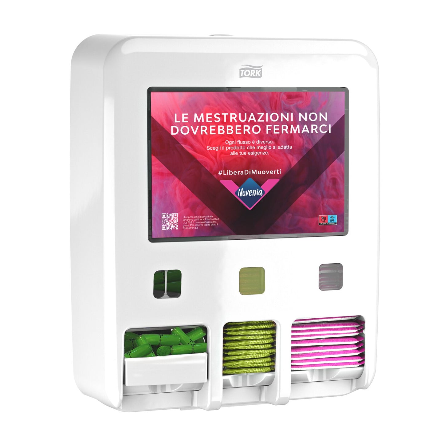 Tork Dispenser di assorbenti igienici femminili bianco
