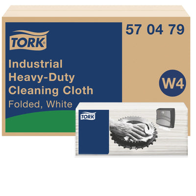 Tork Panno ultraresistente per pulizia industriale, panno per pulizia bianco, W4