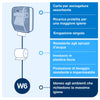 Tork Dispenser a parete di carta assorbente da cucina per postazioni di lavaggio, bianco e azzurro, W6, resistente all'acqua, 651420