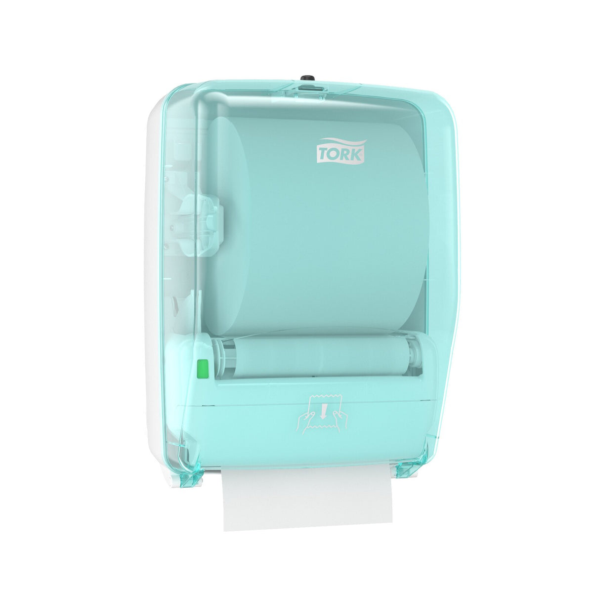 Tork Dispenser a parete di carta assorbente da cucina per postazioni di lavaggio, bianco e azzurro, W6, resistente all'acqua, 651420