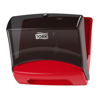 Tork Dispenser panni piegati rosso e grigio W4