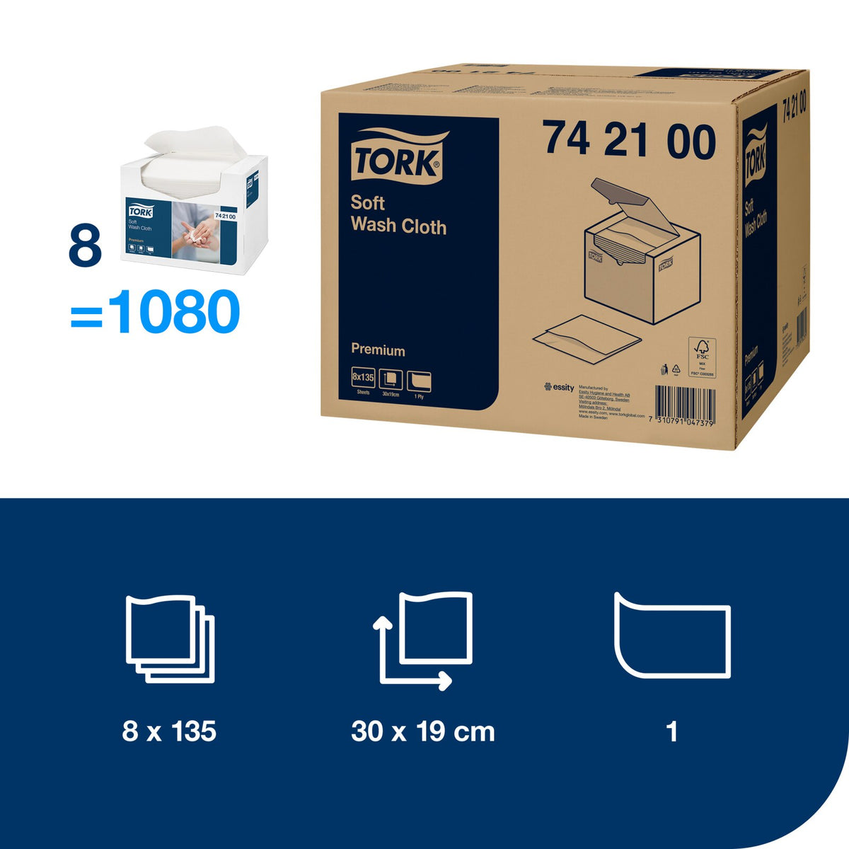 Tork Panno per lavaggio Premium